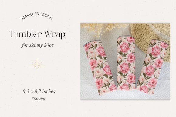Download Soft Peony Tumbler Wrap Sublimation File - Sublimation file Collection